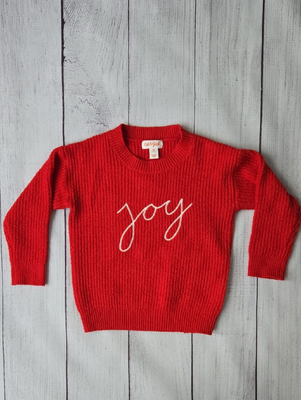 Cat & Jack Red Girls Sweater - 2T